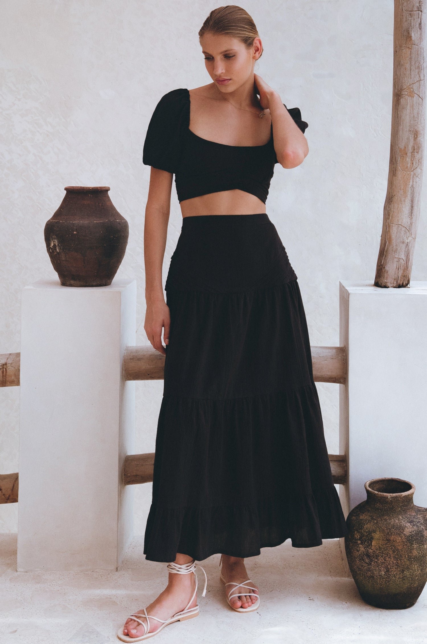 Kiana Linen Crop Top - Image 2