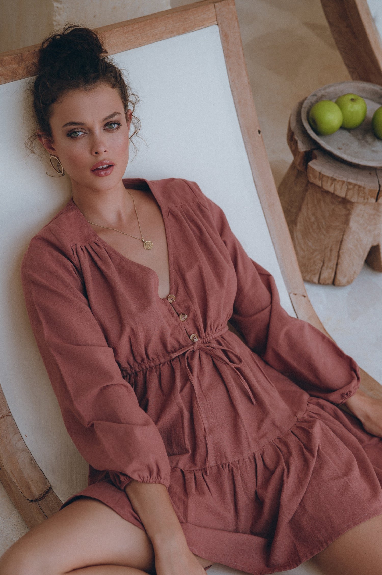 Positano Linen Mini Dress - Image 13