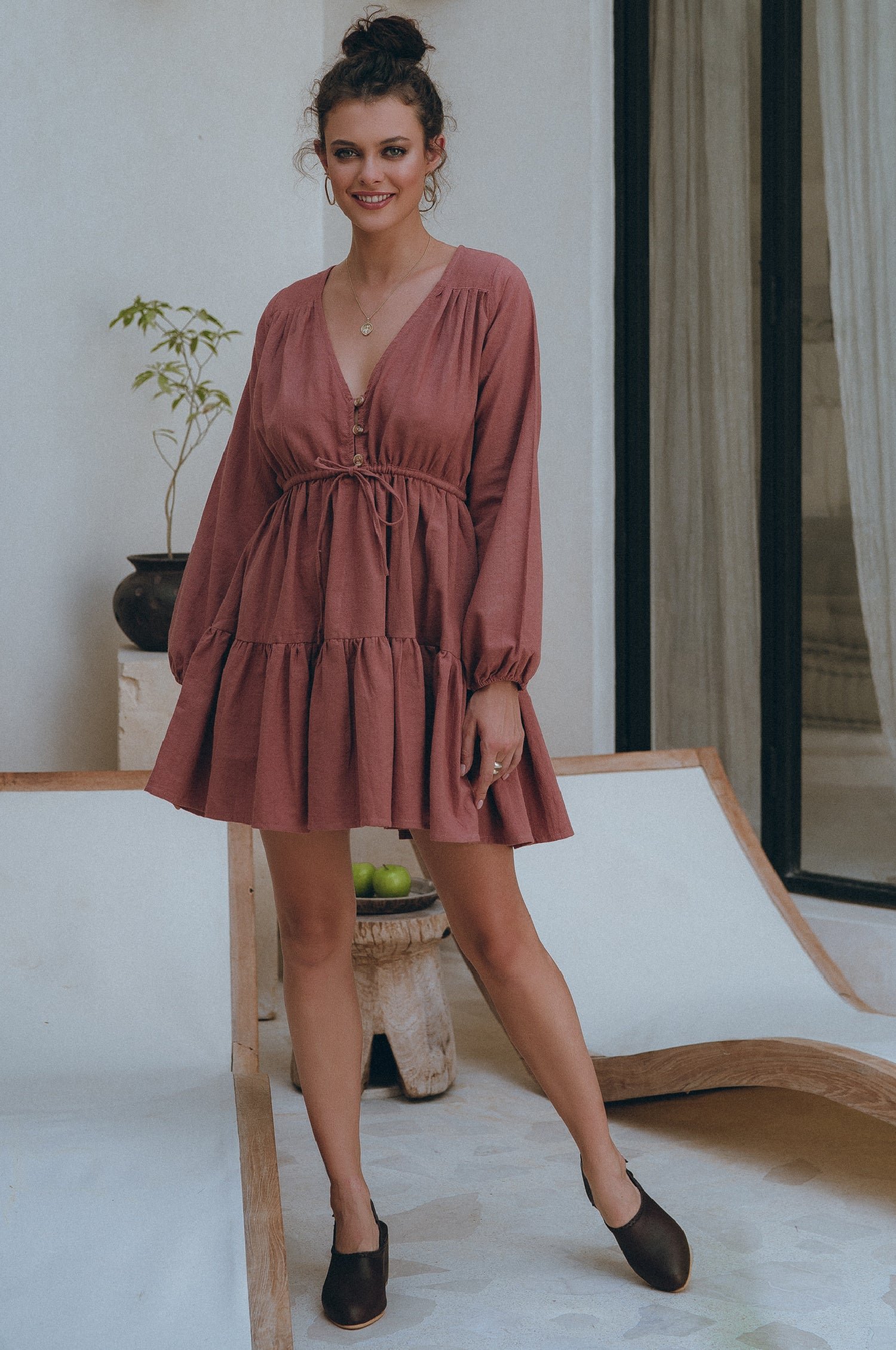 Positano Linen Mini Dress - Image 5