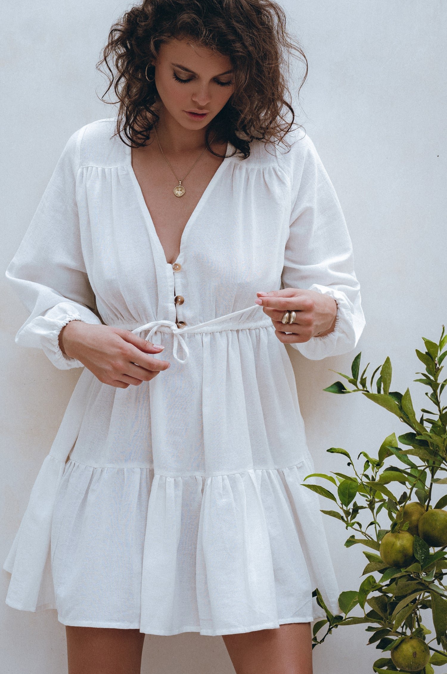 Positano Linen Mini Dress - Image 22